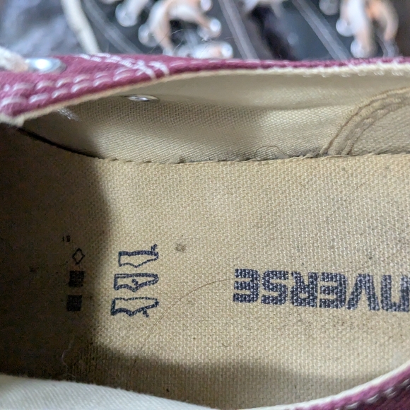 Converse All Stars burgundy W 8.5 M 6.5 - Picture 4 of 5